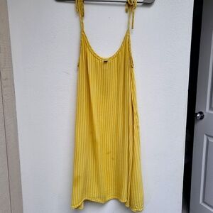sisstrevolution yellow striped dress flowy